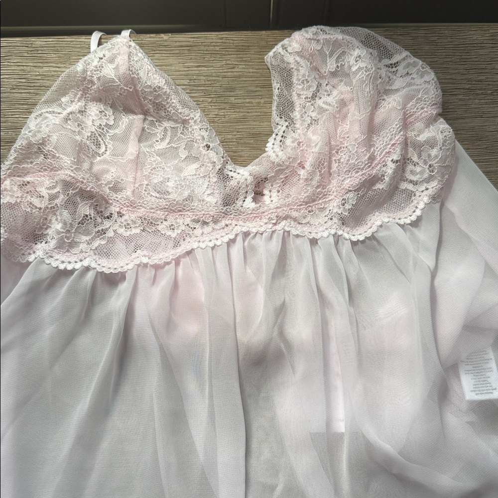 Delicate Pink Lace Chemise